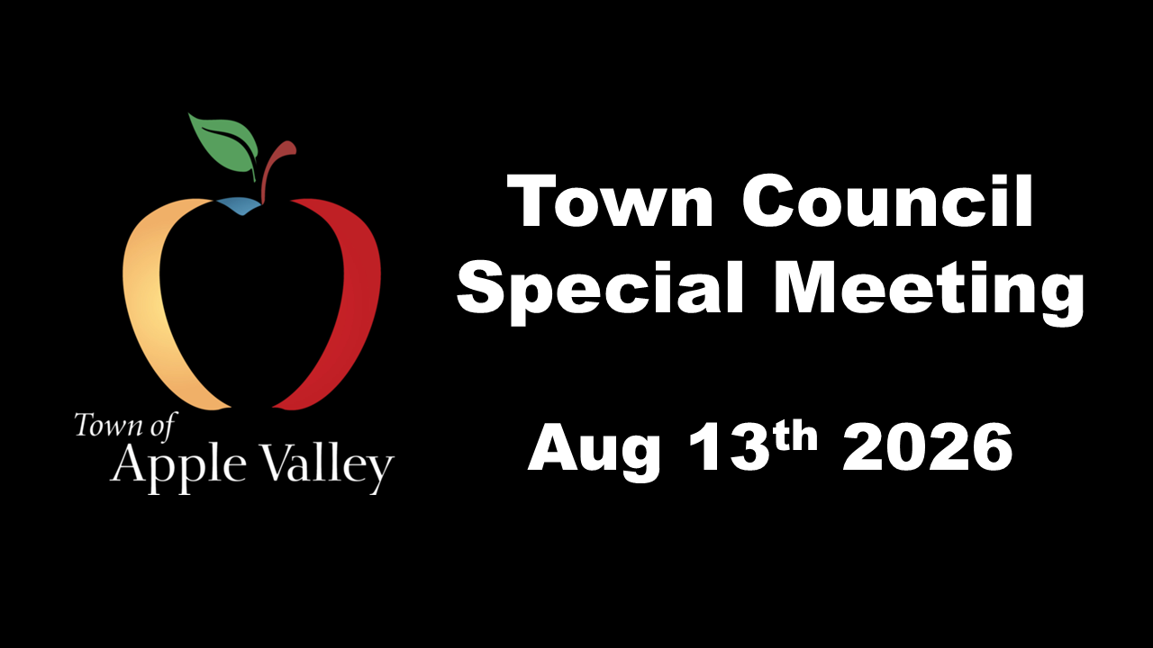 Town Council Special Meeting - 8/13/2026 3:00:00 PM - 08/11/2026